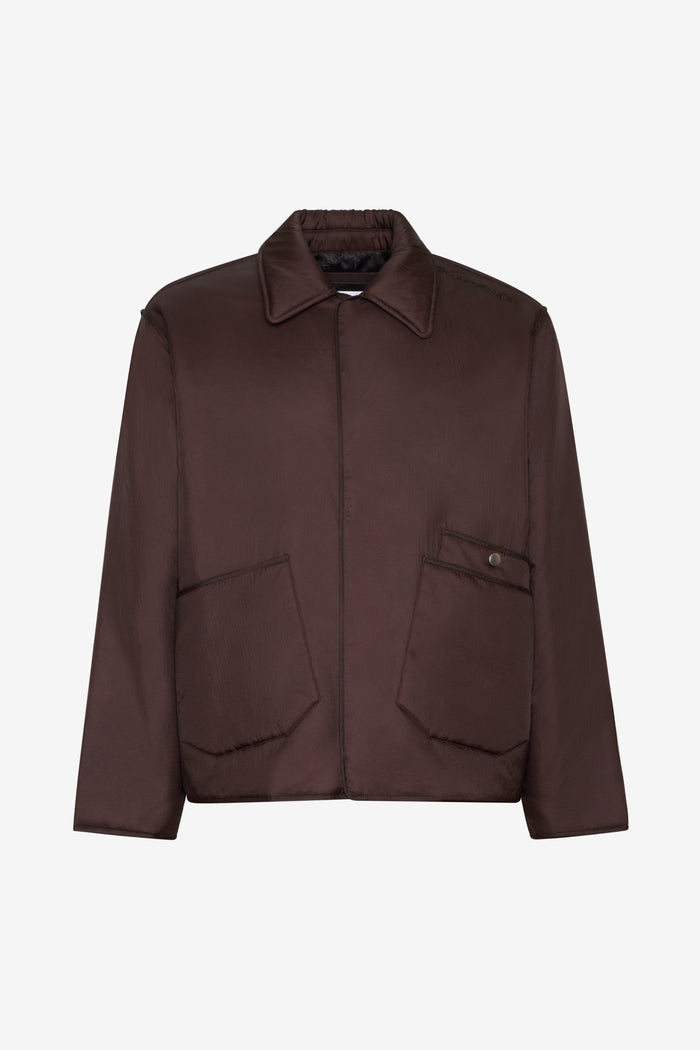 ETUDES STUDIO PADDED SNAP JACKET DARK BROWN 1