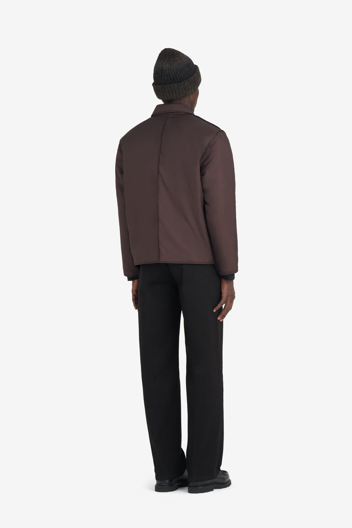 ETUDES STUDIO PADDED SNAP JACKET DARK BROWN 5