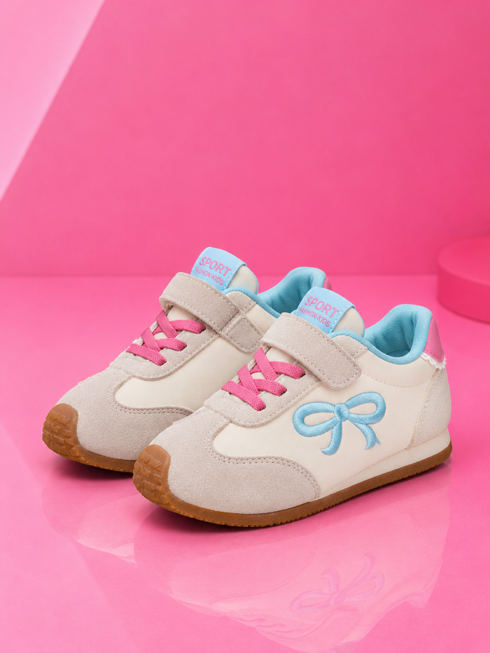 Pastel Pop Sporty Bow Sneakers