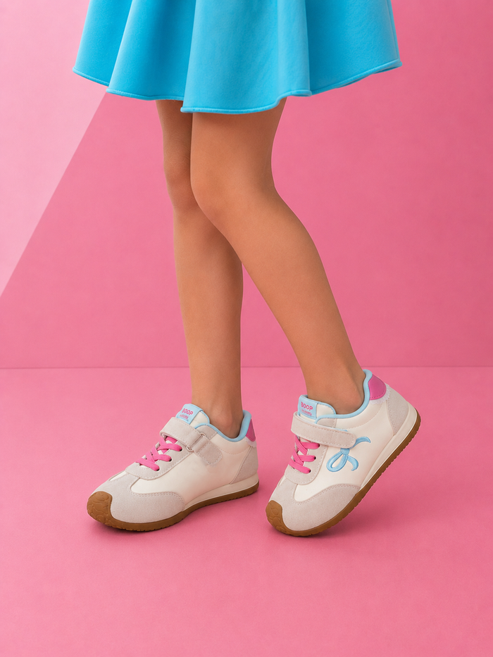 Pastel Pop Sporty Bow Sneakers