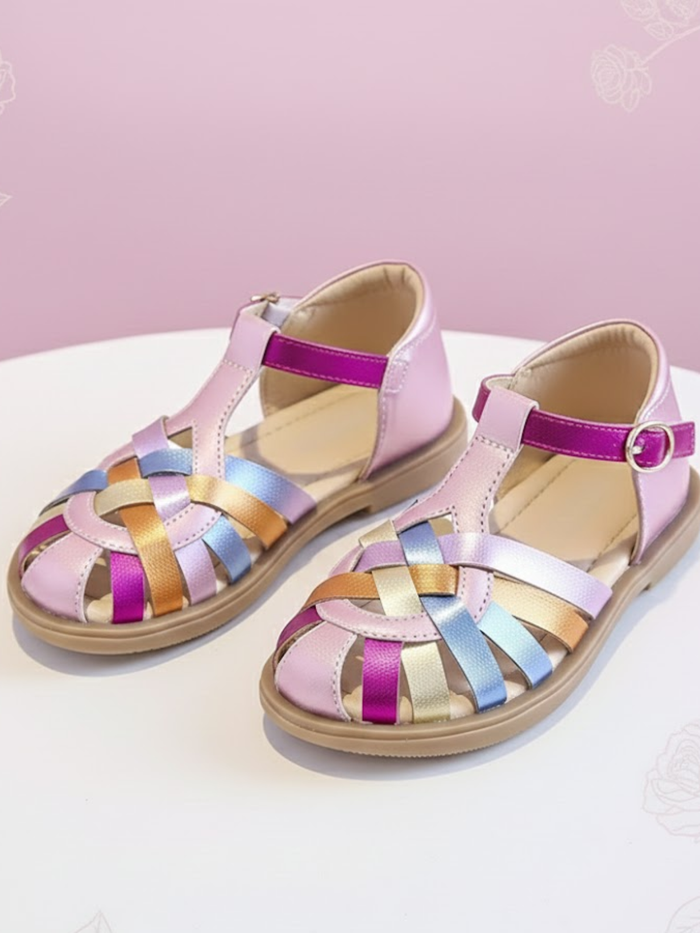 Pastel Rainbow Fisherman Sandals