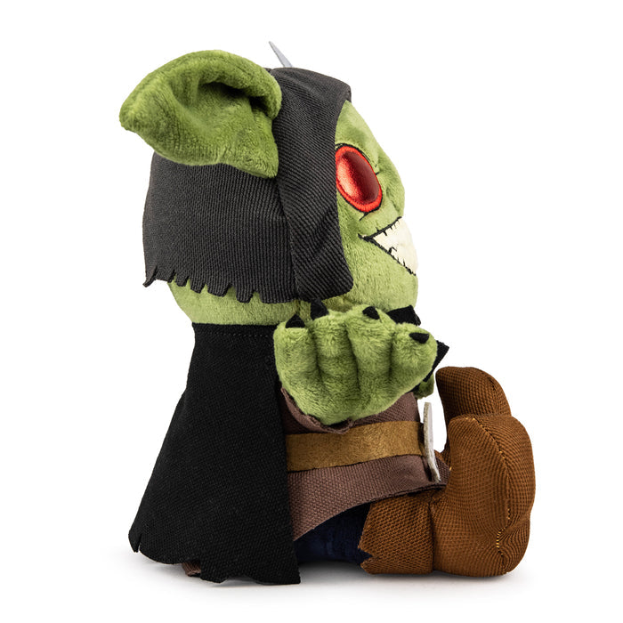 Kidrobot Pathfinder Goblin 7-inch Phunny plush toy featuring a soft, detailed green goblin character with large eyes and plush fabric.