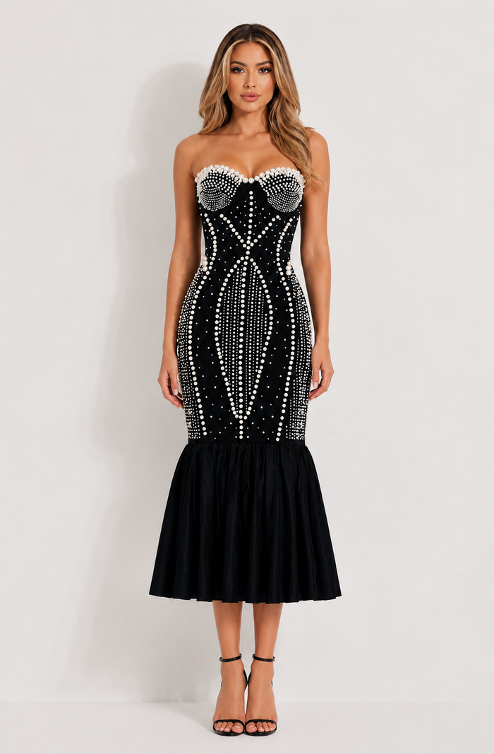 Pearl Mermaid Cocktail Dress - Glamour