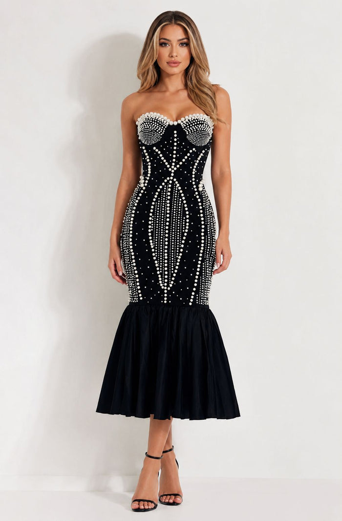 Pearl Mermaid Cocktail Dress - Glamour