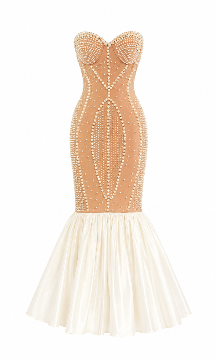 Pearl Mermaid Cocktail Dress - Glamour