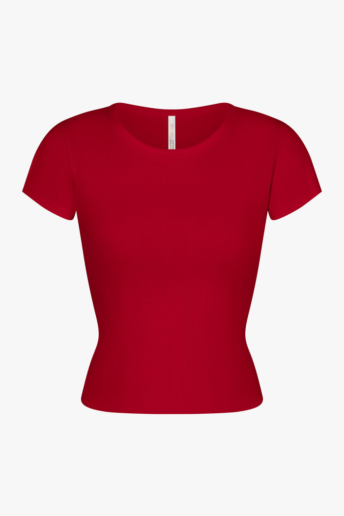 PERFECT T-SHIRT IN CHERRY POINTELLE