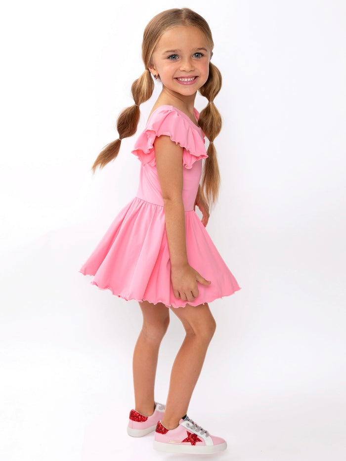 Girls summer dress with soft stretchy comfort fit