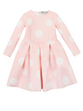 Pink Polka Dot Pleated Midi Dress by Kids Couture Mia Belle Girls
