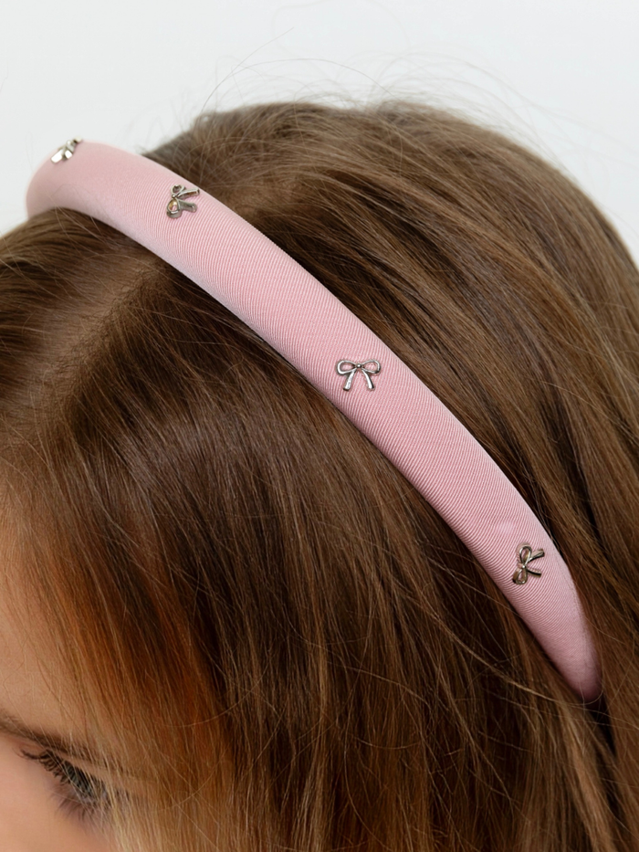 Pink Shine Bow Sparkle Headband Mia Belle Girls