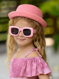 Pink Sunny Chic Retro Square Sunglasses Mia Belle Girls