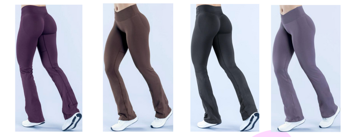 PIU Flares - Cross Over Waistband - (10 colours)