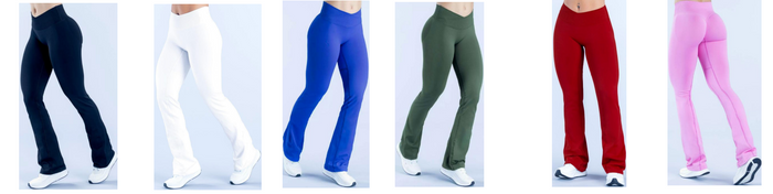 PIU Flares - Cross Over Waistband - (10 colours)