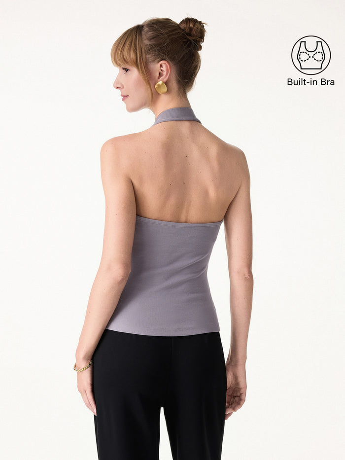 OGLmove Plantive Halter Neck Open Back Bra Tank