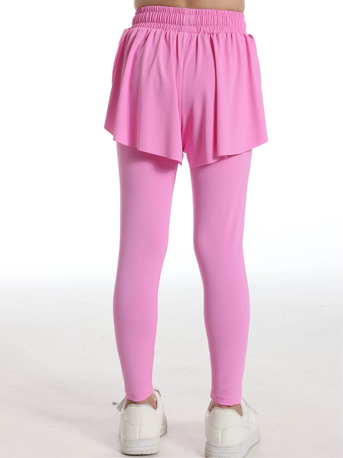 toddler girl tennis outfit skirt leggings stretchy fit