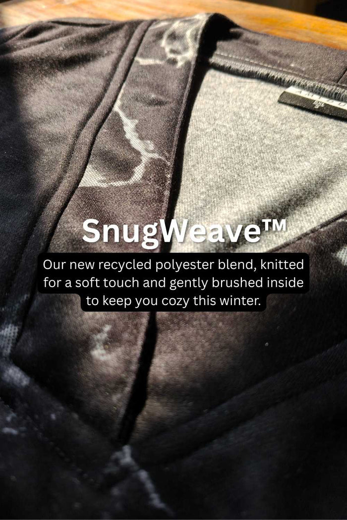 Plus Size Black SnugWeave Winter Top - V Neck