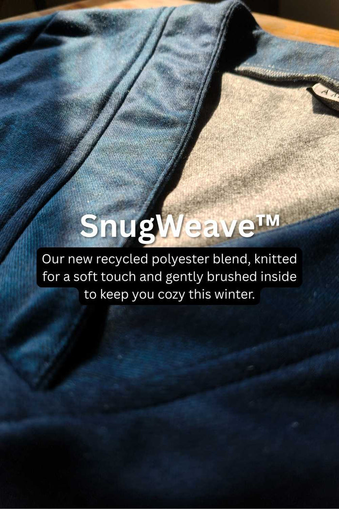 Plus Size Blue Floral SnugWeave Winter Top