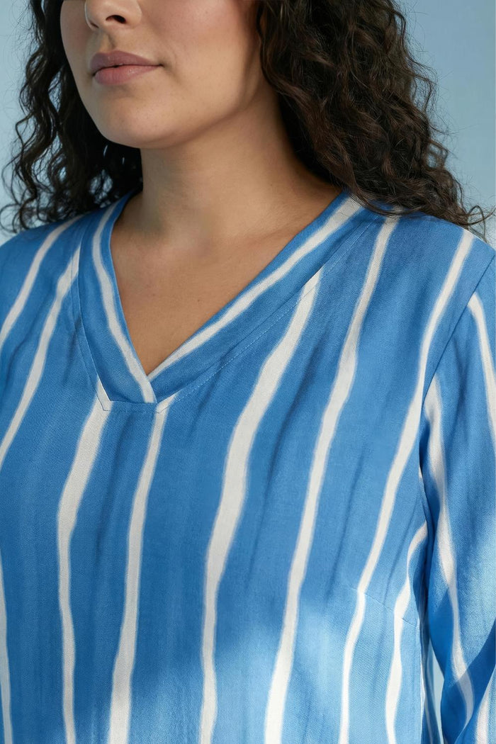 Plus Size Blue Ombre Top