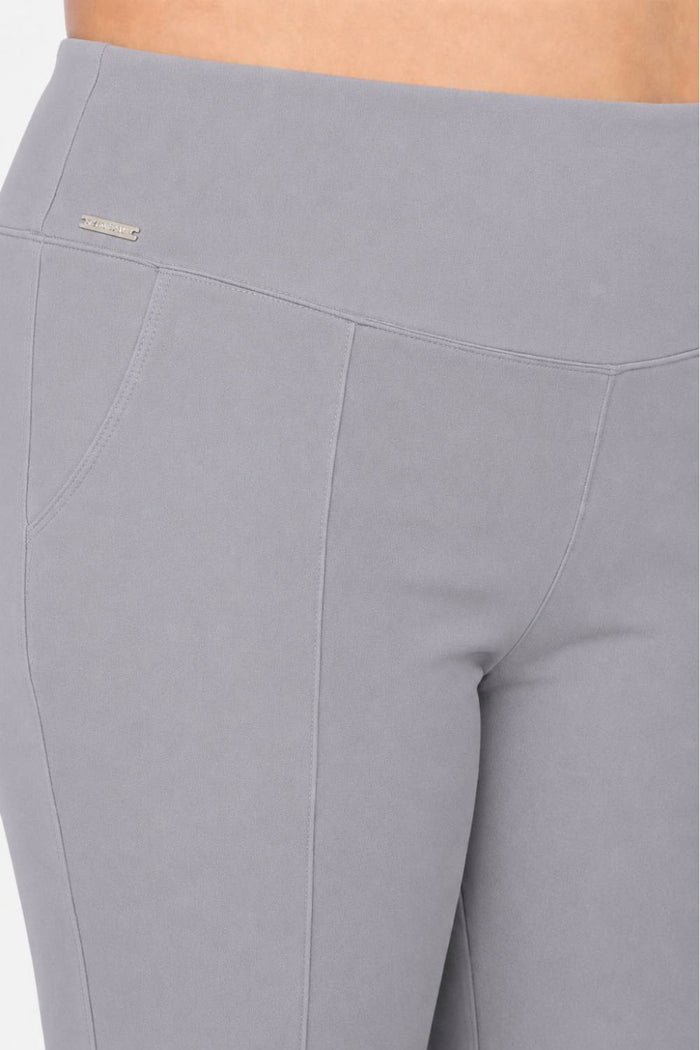 Plus Size English Grey Tummy Shaper Straight Fit Pants