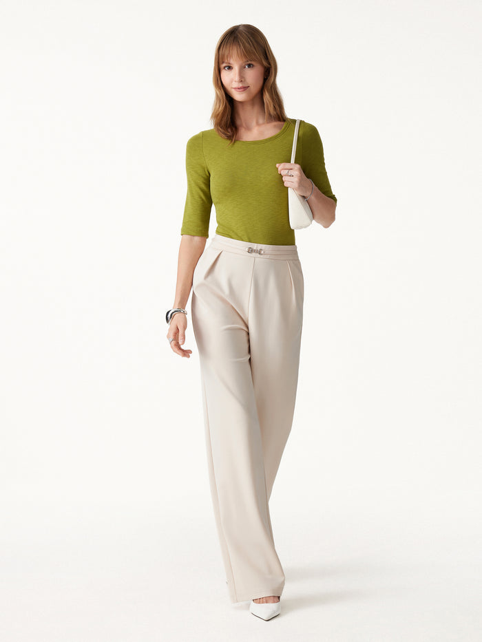 OGLmove Ponte High-Rise Wide-Leg Pants with Pockets