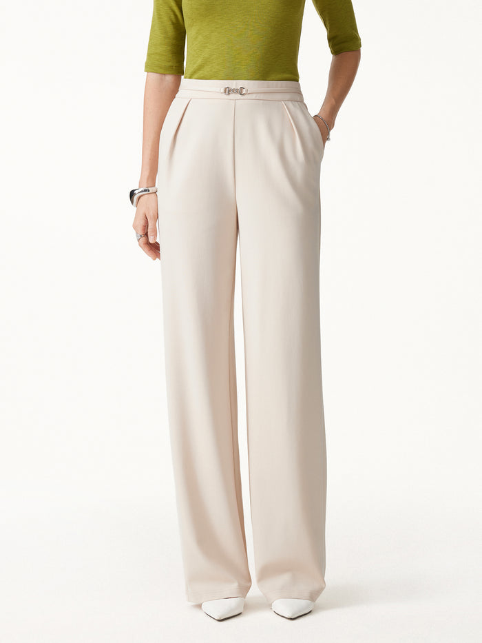 OGLmove Ponte High-Rise Wide-Leg Pants with Pockets