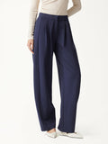 OGLmove Ponte Low-Rise Ankled Barrel Pants with Pockets