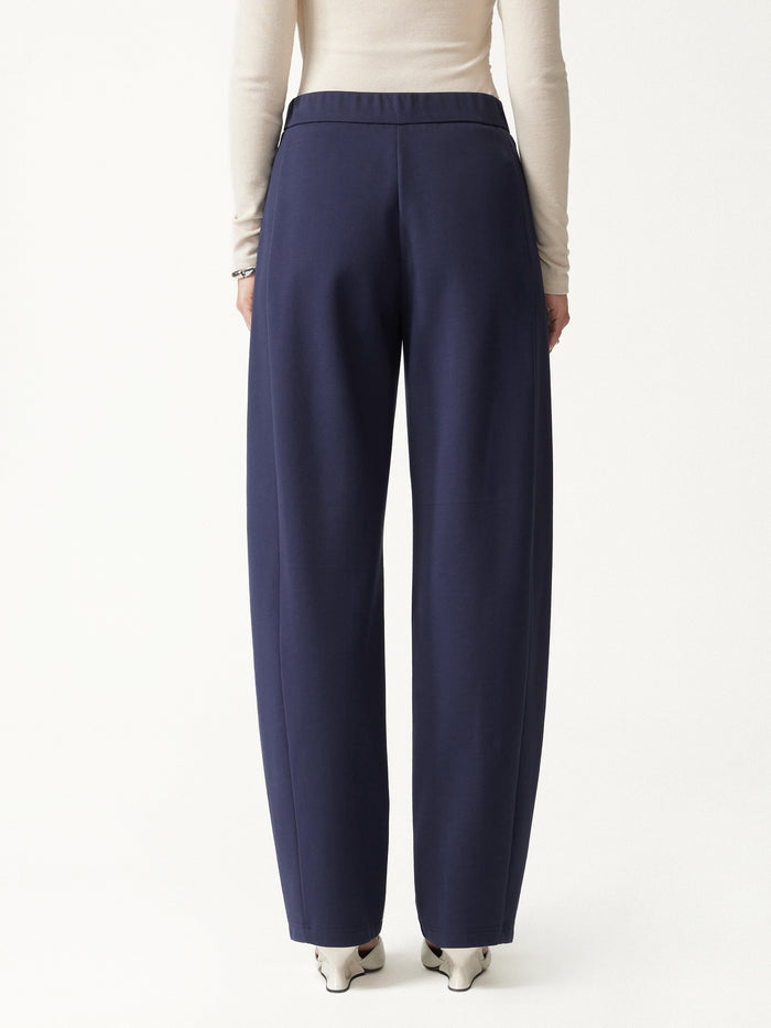 OGLmove Ponte Low-Rise Ankled Barrel Pants with Pockets