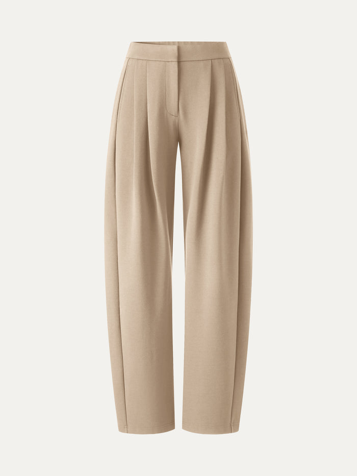 OGLmove Ponte Low-Rise Ankled Barrel Pants with Pockets