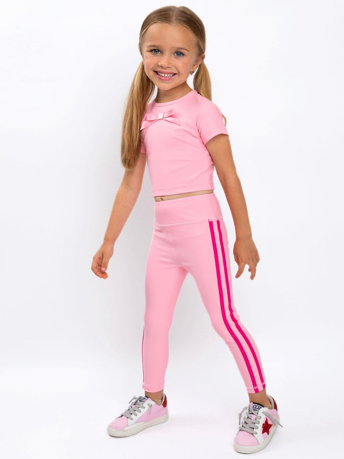 Girls matching athletic set with soft stretchy fit