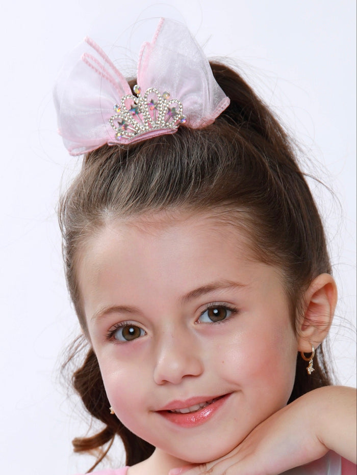 Princess Sparkle Bow Tiara Headband Mia Belle Girls