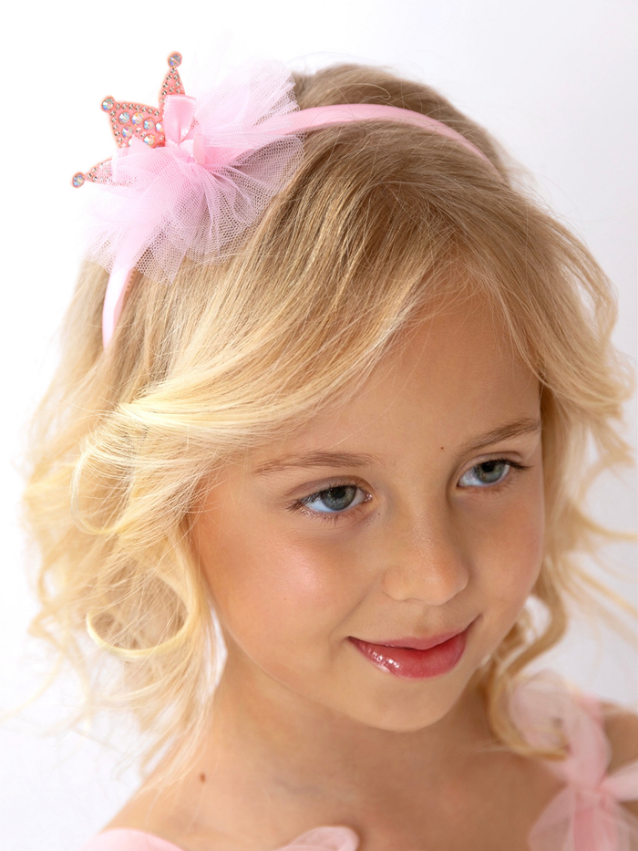 Princess Sparkle Crown Tulle Headband Mia Belle Girls