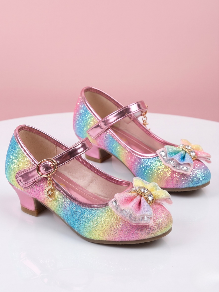 Princess Sparkle Rainbow Bow Shoes Mia Belle Girls