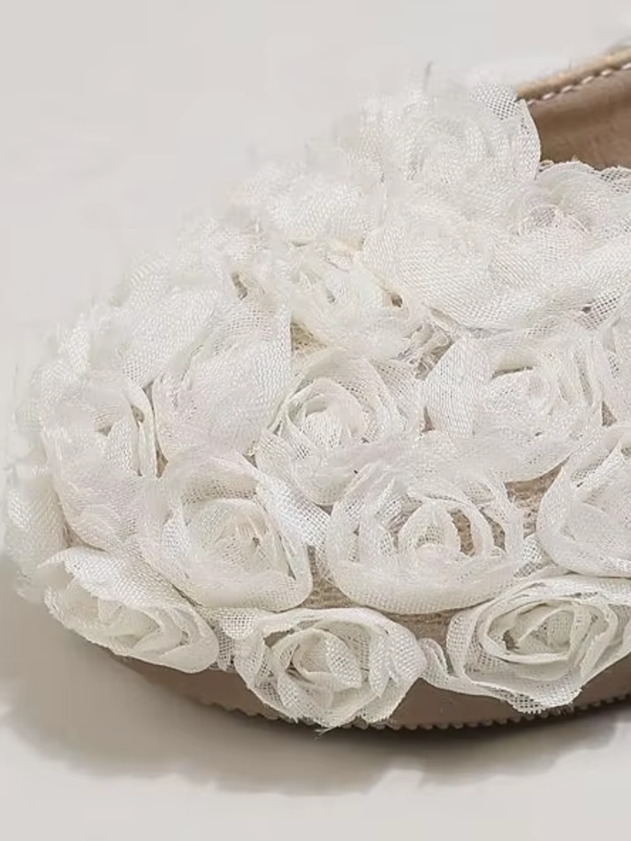 infant wedding shoes lace flower baby girl flats