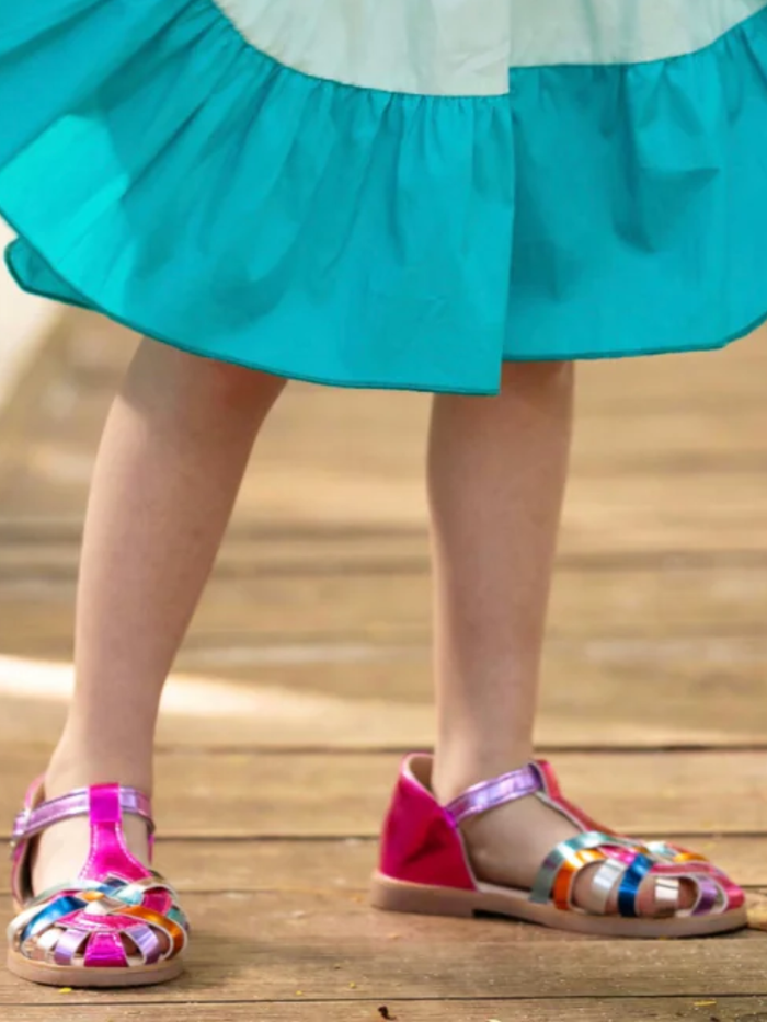 Rainbow Shine Fisherman Sandals