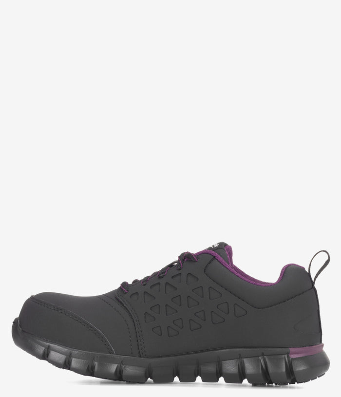 Reebok Sublite Exofuse Composite Safety Toe ESD Work Shoe - Black/Plum