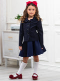 Refined Peter Pan Collar Navy Blazer by Kids Couture Mia Belle Girls