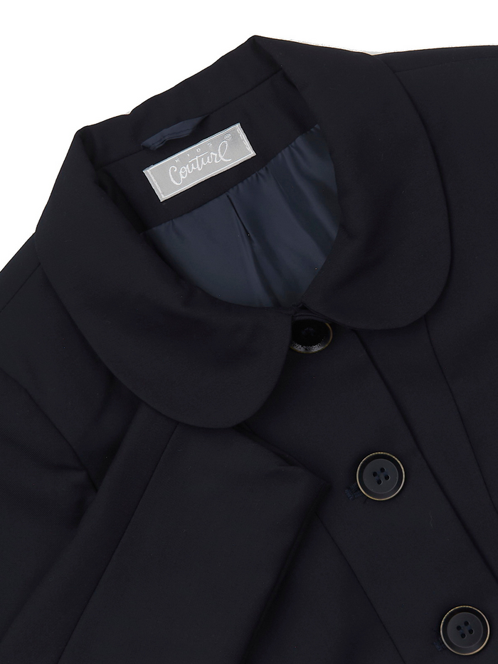 Refined Peter Pan Collar Navy Blazer by Kids Couture Mia Belle Girls