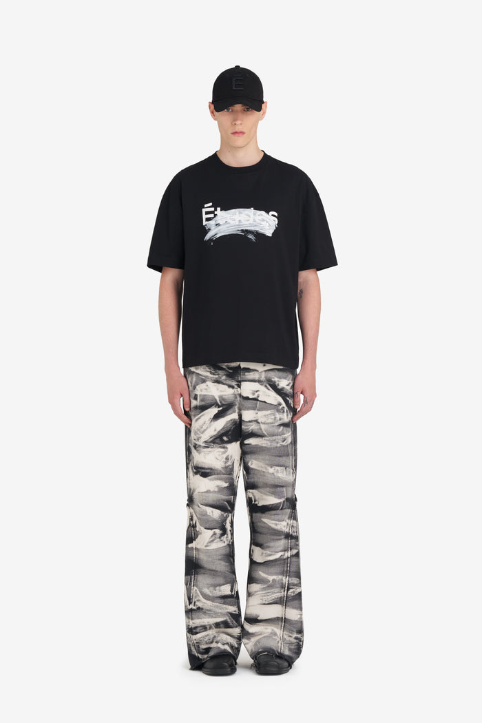 ETUDES STUDIO RELAX T-SHIRT SMUDGED LOGO BLACK 4
