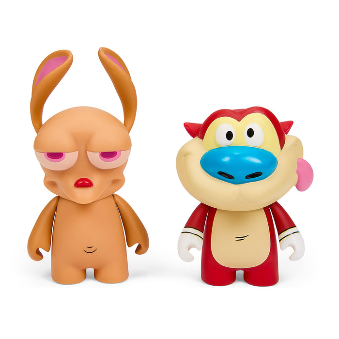 Ren & Stimpy 3-inch vinyl mini figures 2-pack from The Ren & Stimpy Show, featuring classic cartoon characters in collectible form
