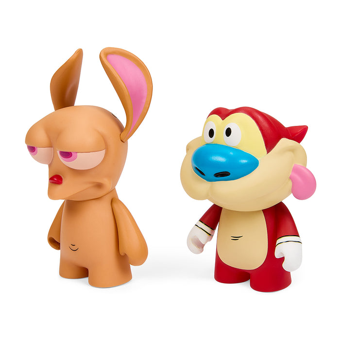 Ren & Stimpy 3-inch vinyl figure 2-pack featuring mini figures from The Ren & Stimpy Show, with colorful character details.