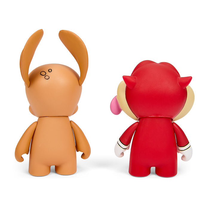 Ren & Stimpy 3-inch vinyl figure 2-pack featuring mini figures from The Ren & Stimpy Show, detailed and collectible.