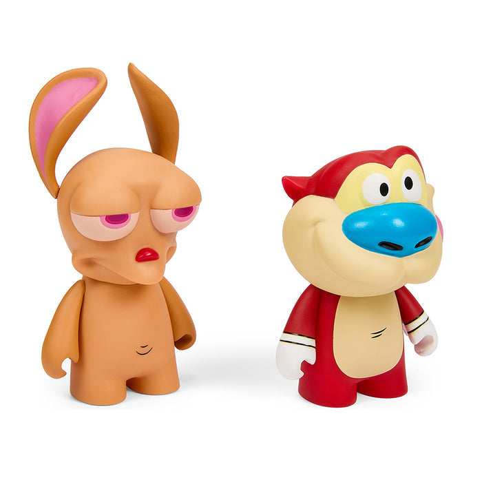 Ren & Stimpy 3-inch vinyl mini figures from The Ren & Stimpy Show, featuring two iconic characters in a collectible 2-pack.