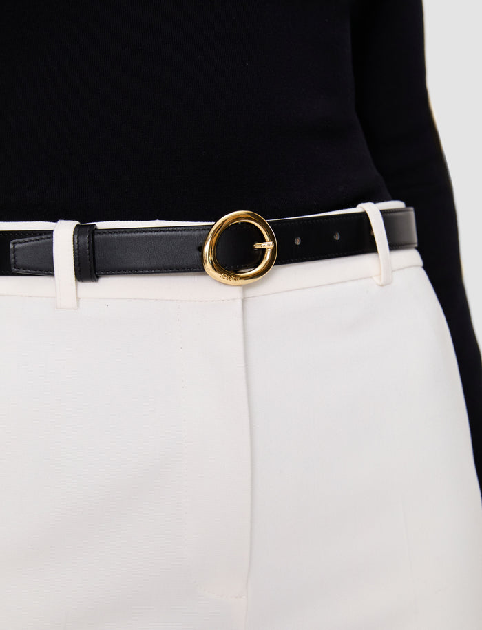 Black Rene Leather Belt - Joseph