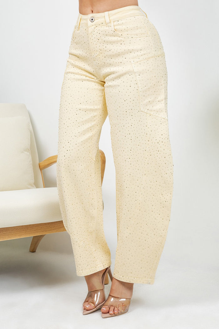 Rhinestone Bubble Jeans