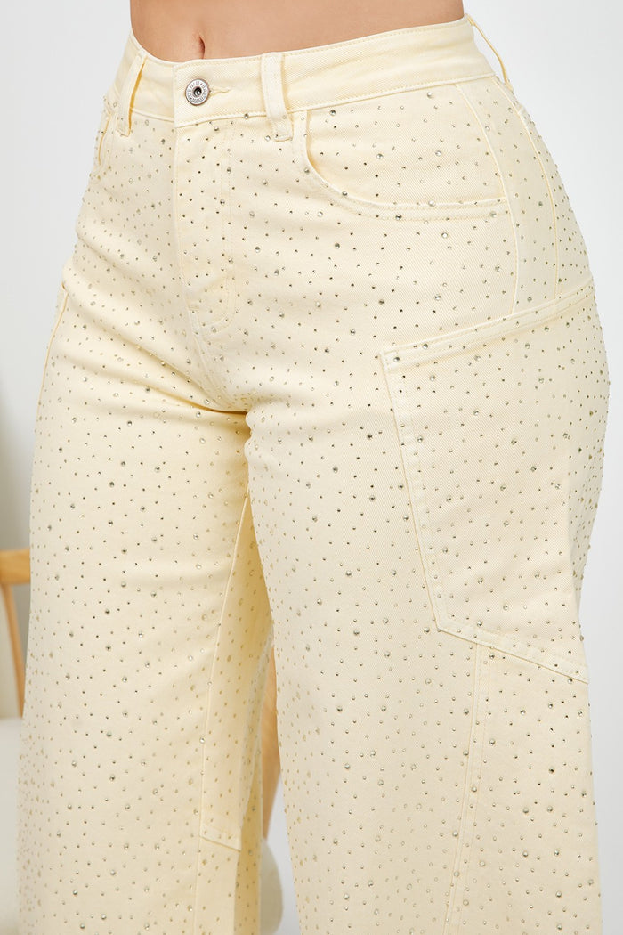 Rhinestone Bubble Jeans
