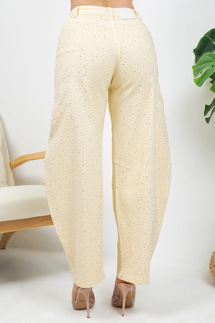 Rhinestone Bubble Jeans