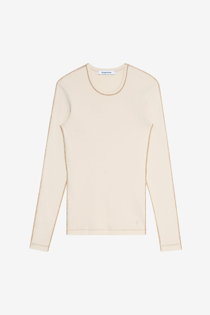 RIB LONGSLEEVE TS WASH XXS / CREAM