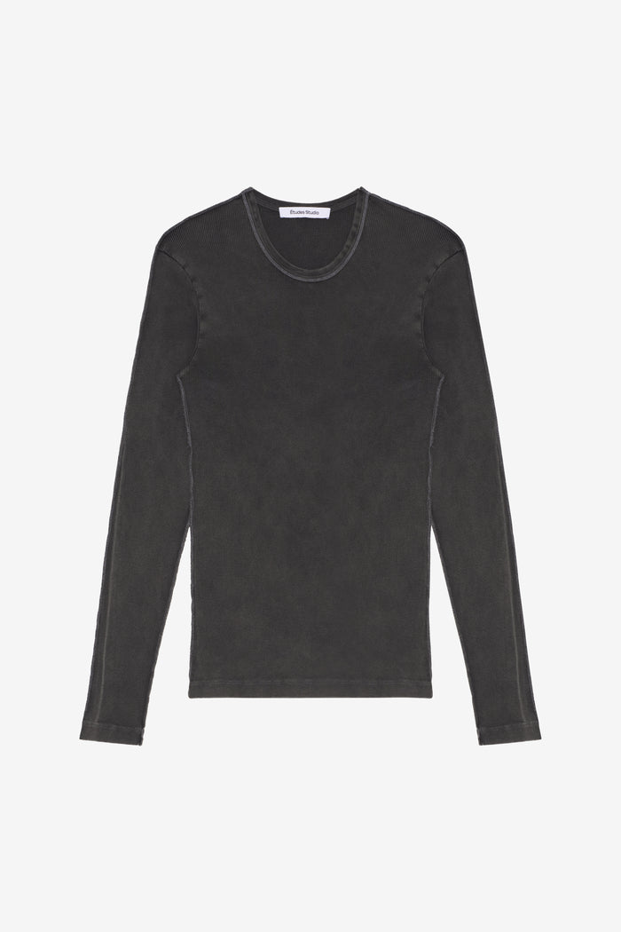 RIB LONGSLEEVE TEE SHIRT WASH XXS / BLACK