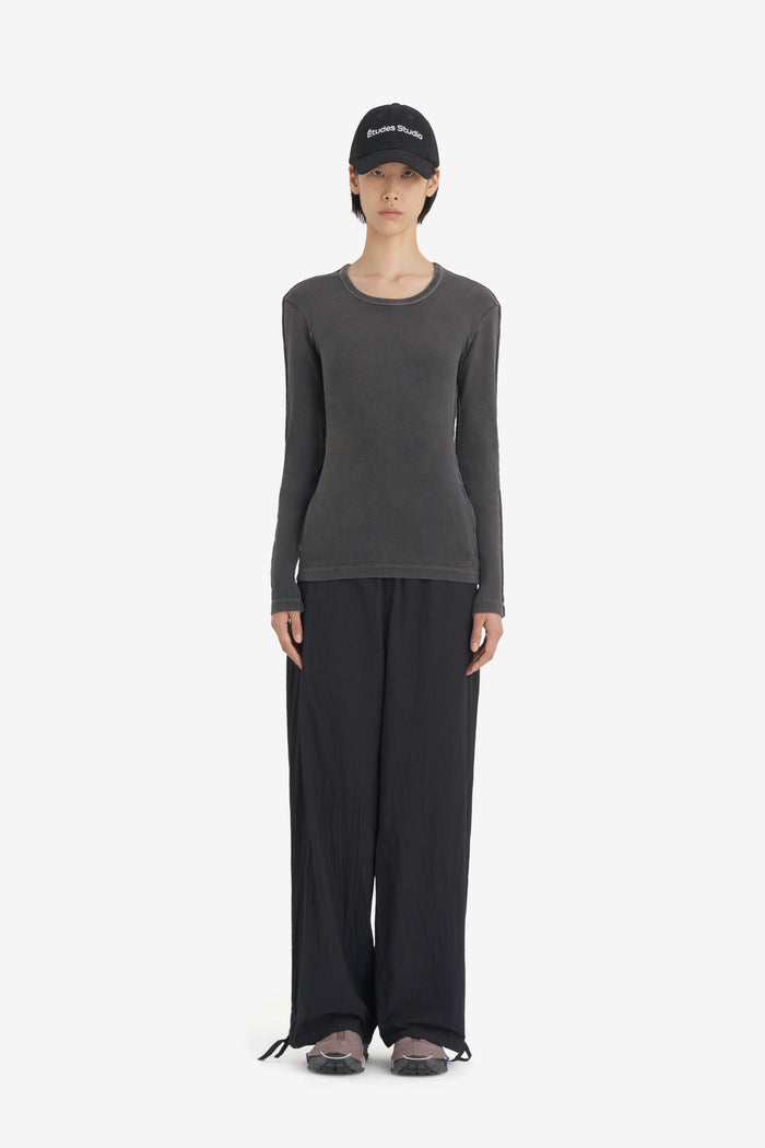 RIB LONGSLEEVE TEE SHIRT WASH XXS / BLACK