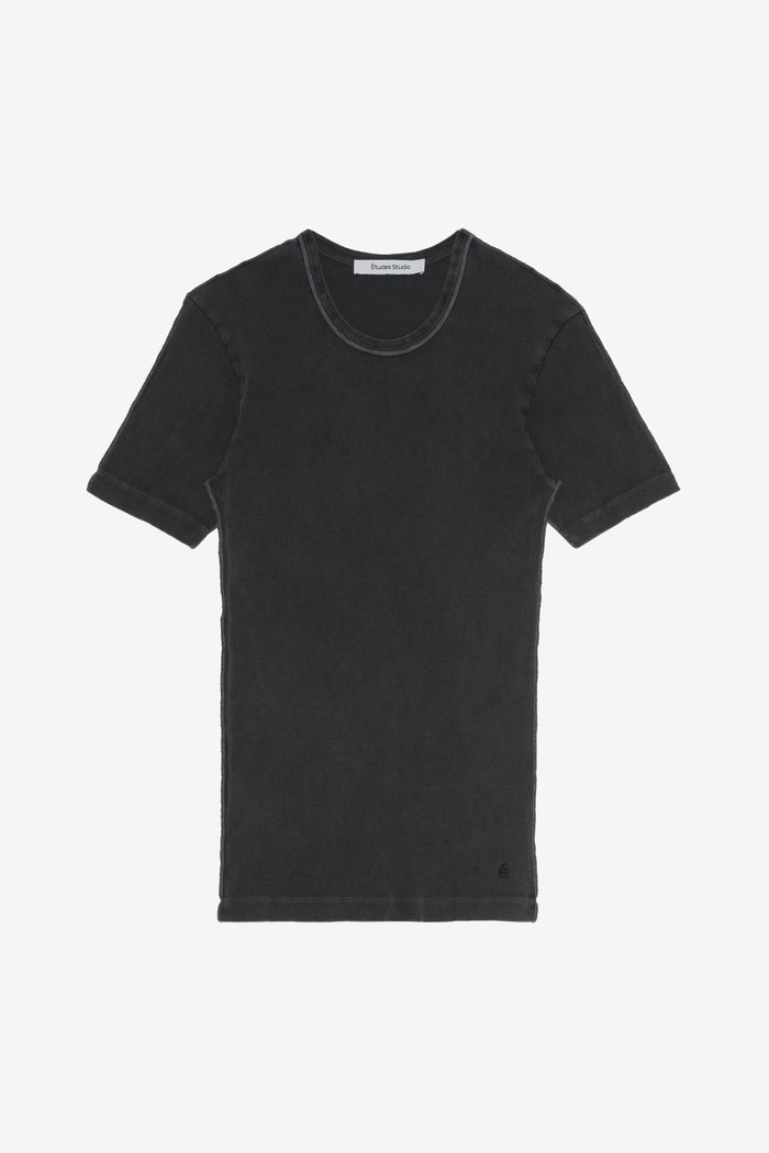 RIB TEE SHIRT WASH XXS / BLACK