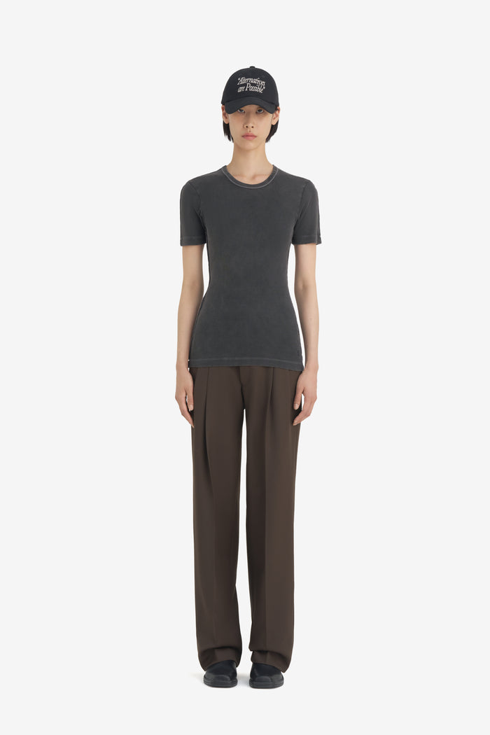 RIB TEE SHIRT WASH XXS / BLACK